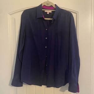 Banana Republic silk navy blouse - size small